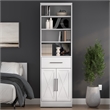 Pemberly Row 25W Adjustable Shelves Closet Organizer With Drawer & Doors