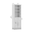 Pemberly Row 25W Adjustable Shelves Closet Organizer With Drawer & Doors