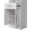 Pemberly Row 25W Adjustable Shelves Closet Organizer With Drawer & Doors