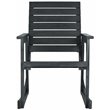 Pemberly Row Acacia Wood Outdoor Rocking Chair in Dark Slate Gray