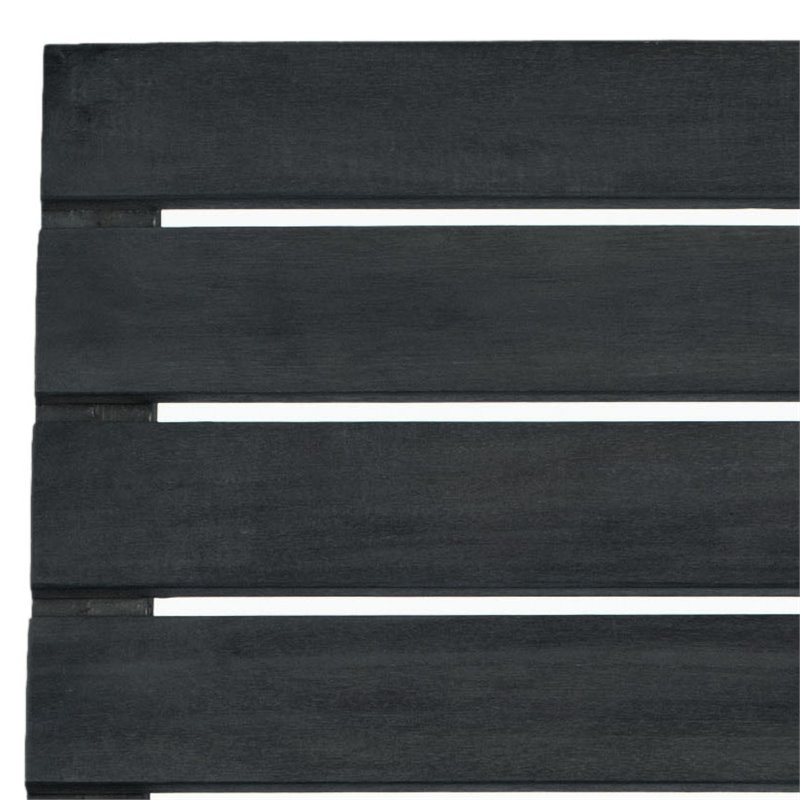 Pemberly Row Acacia Wood Outdoor Rocking Chair in Dark Slate Gray