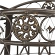 Pemberly Row Circular Metal Outdoor Tree Bench in Rust Brown