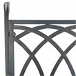 Pemberly Row Wrought Iron Victorian Outdoor Rocking Bench in Black Rust