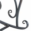 Pemberly Row Wrought Iron Victorian Outdoor Rocking Bench in Black Rust