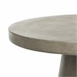 Pemberly Row Round Concrete Indoor/Outdoor Coffee Table in Dark Gray
