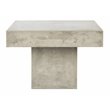 Pemberly Row Concrete Stone Indoor/Outdoor Coffee Table in Dark Gray