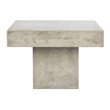 Pemberly Row Concrete Stone Indoor/Outdoor Coffee Table in Dark Gray