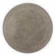 Pemberly Row Round Concrete and Oak Indoor/Outdoor Coffee Table in Dark Gray