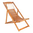 Pemberly Row Set of 2 Eucalyptus Wood Relax Chairs with Pillow in Natural/Beige