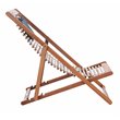 Pemberly Row Eucalyptus Wood Relax Chairs with Pillow in Natural/Navy (Set of 2)