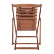 Pemberly Row Eucalyptus Wood Relax Chairs with Pillow in Natural/Navy (Set of 2)