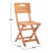 Pemberly Row Eucalyptus Wood Outdoor Folding Chair in Natural (Set of 2)