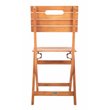 Pemberly Row Eucalyptus Wood Outdoor Folding Chair in Natural (Set of 2)