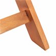 Pemberly Row Eucalyptus Wood Outdoor Folding Chair in Natural (Set of 2)