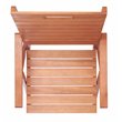 Pemberly Row Eucalyptus Wood Outdoor Folding Chair in Natural (Set of 2)