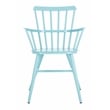 Pemberly Row Metal Outdoor Arm Chairs in Baby Blue (Set of 2)