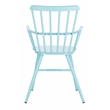 Pemberly Row Metal Outdoor Arm Chairs in Baby Blue (Set of 2)