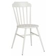 Pemberly Row Stackable Metal Outdoor Side Chairs in Matte White (Set of 2)