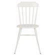 Pemberly Row Stackable Metal Outdoor Side Chairs in Matte White (Set of 2)