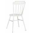 Pemberly Row Stackable Metal Outdoor Side Chairs in Matte White (Set of 2)