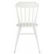 Pemberly Row Stackable Metal Outdoor Side Chairs in Matte White (Set of 2)