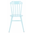 Pemberly Row Stackable Metal Outdoor Side Chairs in Baby Blue (Set of 2)