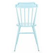 Pemberly Row Stackable Metal Outdoor Side Chairs in Baby Blue (Set of 2)