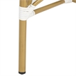 Pemberly Row Rattan/Fabric Outdoor Arm Chairs in White/Beige (Set of 2)