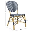 Pemberly Row Wicker / Rattan Side Chairs in Navy and White (Set of 2)