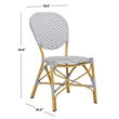 Pemberly Row Wicker / Rattan Side Chairs in Gray and White (Set of 2)