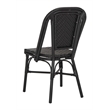 Pemberly Row Wicker / Rattan Outdoor Arm Chairs in Black (Set of 2)