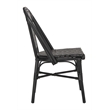 Pemberly Row Wicker / Rattan Outdoor Arm Chairs in Black (Set of 2)