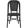 Pemberly Row Wicker / Rattan Outdoor Arm Chairs in Black (Set of 2)