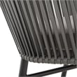 Pemberly Row Stackable Rattan Chairs in Gray Rope/Gray Cushion (Set of 2)