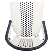 Pemberly Row Rattan/Metal Stackable Bistro Chairs in Navy and White (Set of 2)