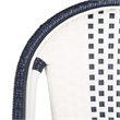 Pemberly Row Rattan/Metal Stackable Bistro Chairs in Navy and White (Set of 2)