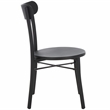 Pemberly Row Lightweight Aluminum Chair in Black for Indoor/Outdoor Use