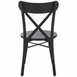 Pemberly Row Lightweight Aluminum Chair in Black for Indoor/Outdoor Use