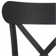 Pemberly Row Lightweight Aluminum Chair in Black for Indoor/Outdoor Use