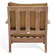 Pemberly Row Eucalyptus Wood Outdoor Armchair in Natural / Brown