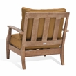 Pemberly Row Eucalyptus Wood Outdoor Armchair in Natural / Brown