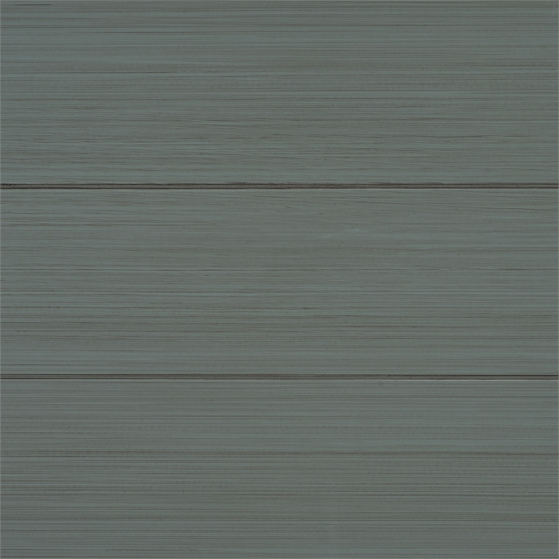 Pemberly Row Aluminum and PE Wicker Outdoor Coffee Table in Dark Gray