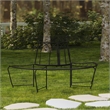 Pemberly Row Iron Benches in Black for Indoor and Outdoor Seating