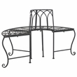 Pemberly Row Iron Benches in Black for Indoor and Outdoor Seating
