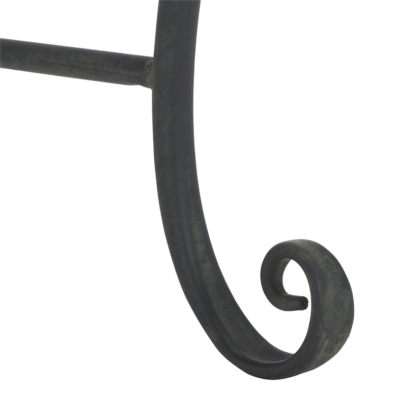 Pemberly Row Iron Benches in Black for Indoor and Outdoor Seating