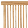 Pemberly Row Teak Wood Folding Chair in Natural for Indoor/Outdoor