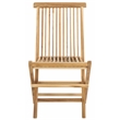 Pemberly Row Teak Wood Folding Chair in Natural for Indoor/Outdoor