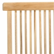 Pemberly Row Teak Wood and Brass Folding Arm Chair in Natural