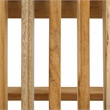 Pemberly Row Teak Wood and Brass Folding Arm Chair in Natural