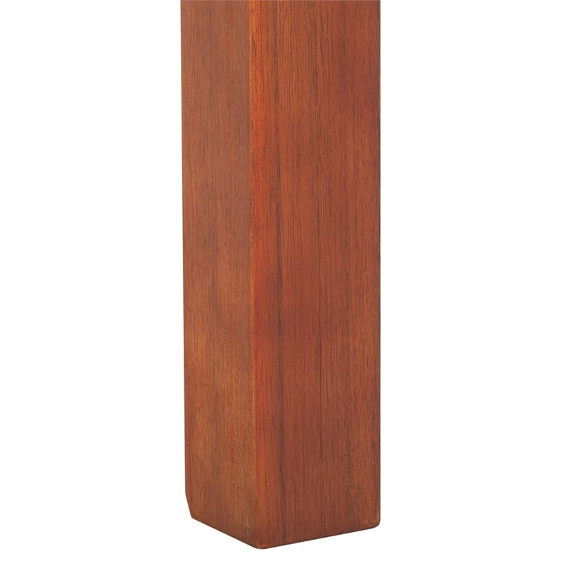 Pemberly Row Acacia Wood and Polyester Living Set in Natural / Taupe